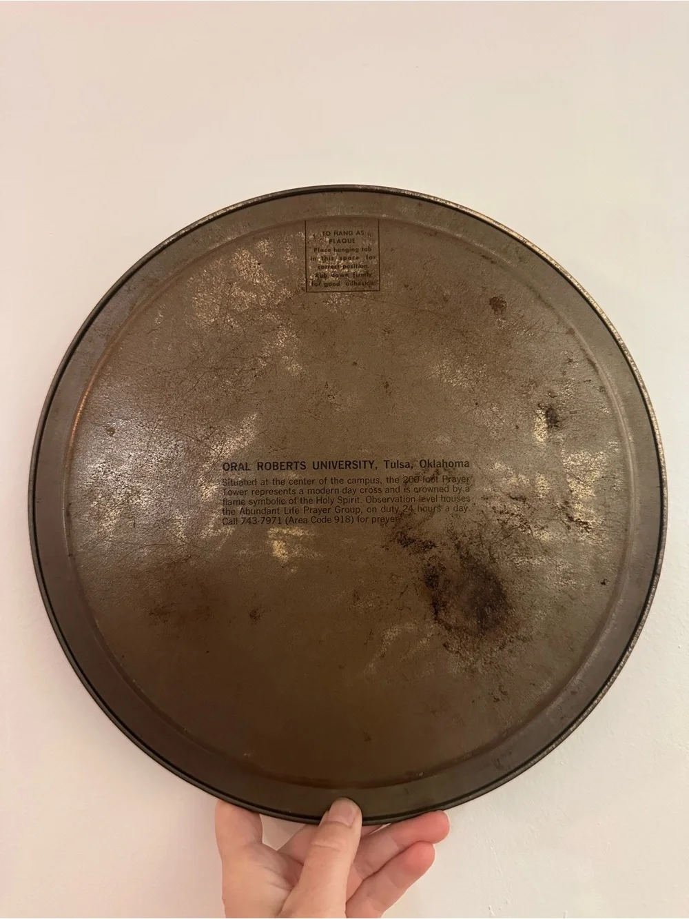 Abundant life prayer group Blue Decorative Wall Plate Oral Robert’s University